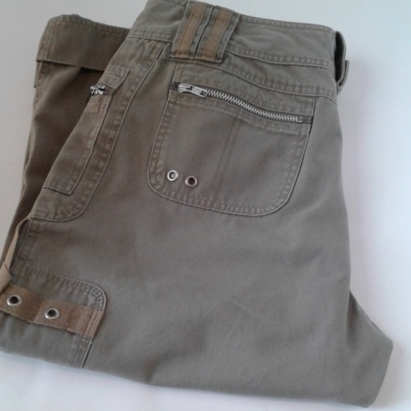 Khaki green capri size 14 - Picture 1 of 8